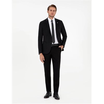 Черный бывший Тканевые штаны Slim Fit