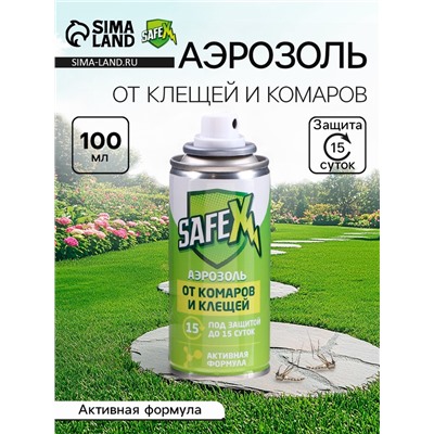 Аэрозоль от клещей и комаров SAFEX, 100 мл