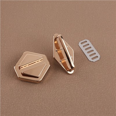 Застёжка для сумки, 3,1 × 3,1 см, цвет золотой