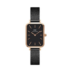 Reloj de cuarzo de acero Pressed Ashfield - 20 x 26 mm - Negro y rosa dorado