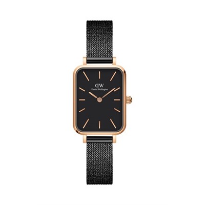Reloj de cuarzo de acero Pressed Ashfield - 20 x 26 mm - Negro y rosa dorado
