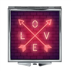 ZER2-0084 Складное зеркало квадратное LOVE