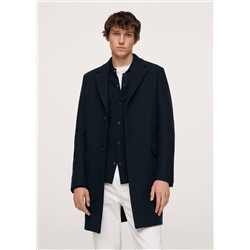 Abrigo lana reciclada -  Hombre | MANGO OUTLET España