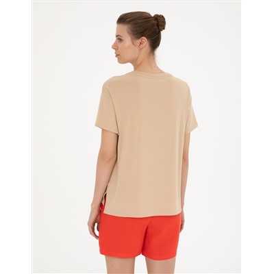 Bej Comfort Fit T -For