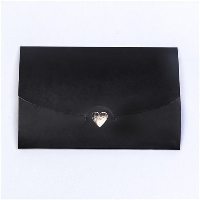 Конверт под сертификат с тиснением, чёрный, 10.5×7 см