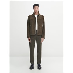 Pantalón chino microsarga tapered fit