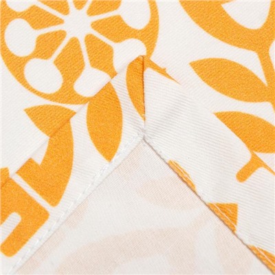 Дорожка на стол Этель Yellow garden 40×149см, 100% хлопок, саржа 190 г/м², белая/жёлтая