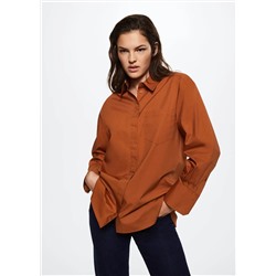 Camisa algodón oversize -  Mujer | MANGO OUTLET España