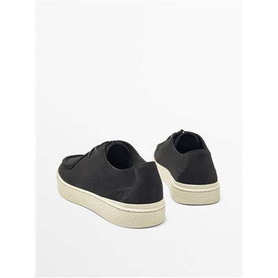Zapato bordón serraje