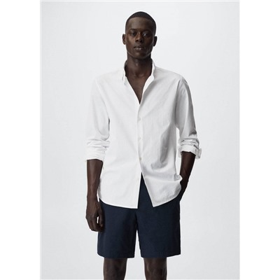 Camisa slim fit algodón seersucker -  Hombre | MANGO OUTLET España