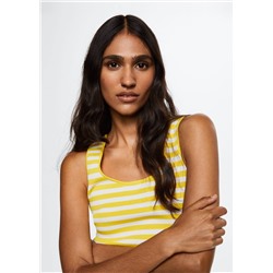 Top punto rayas -  Mujer | MANGO OUTLET España