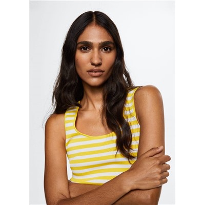 Top punto rayas -  Mujer | MANGO OUTLET España