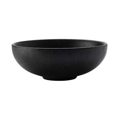 Салатник, 15,5х5 см, 500 мл, фарфор P, черный, матовый, Caviar Black, 56535