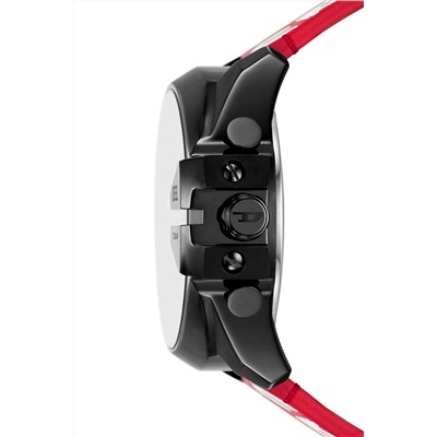Reloj digital de piel - Cronógrafo - Rojo y negro