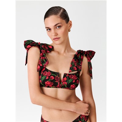 Бюстгальтер купальный жен.Bralette Lefty красный принт