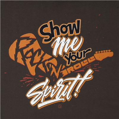 Футболка унисекс Show Me Your Rock'n'roll Spirit, темно-серая