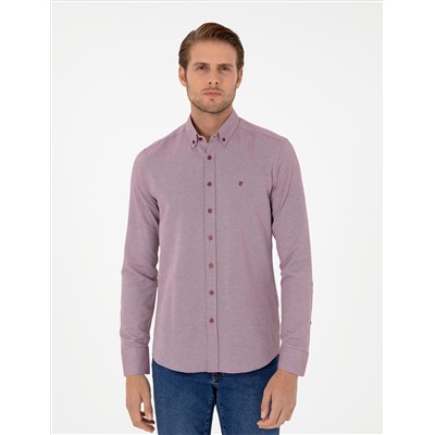 Bordeaux Slim Fit рубашка с длинным рукавом