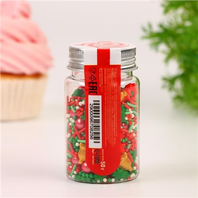 Посыпка кондитерская "Новогодний микс №1", 50 г