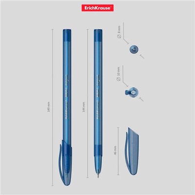 Ручка шариковая ErichKrause Neo Original, игольчатый узел 0.7 мм, чернила синие, супермягкое письмо, длина линии письма 2000 метров