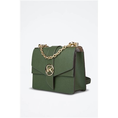 Bandolera de piel - Verde