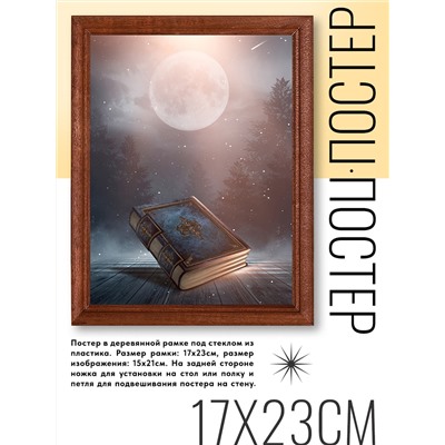 POSV-0040 Постер в рамке 17x23см Волшебная книга