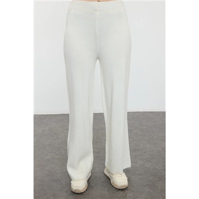 Ekru Sequined Pocket Подробный обычный трикотаж верхний набор TEDAW25AU00012