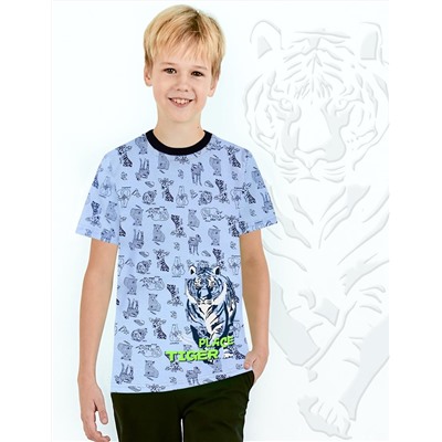 Футболка детская KETMIN ТИГР цв.Голубой