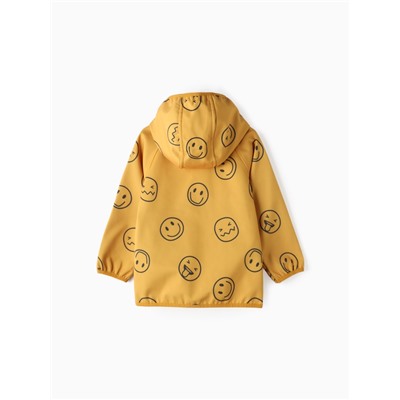Ветровка на флисе для мальчиков KAFTAN «Смайл», рост 104 см, жёлтая