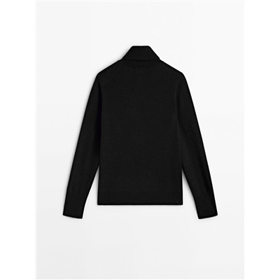 Jersey cuello alto mezcla lana