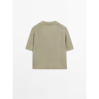 Jersey punto manga corta cuello polo