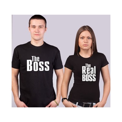 Парные футболки "The Boss, The Real Boss"
