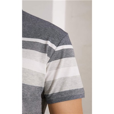 Футболка-поло F211-07-564b grey melange