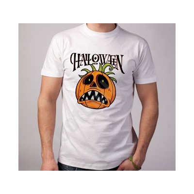 Футболка halloween "Тыква с черными глазами"