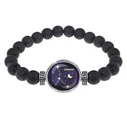 BSL-0315 Браслет из лавы 8мм Знаки Зодиака - Рак