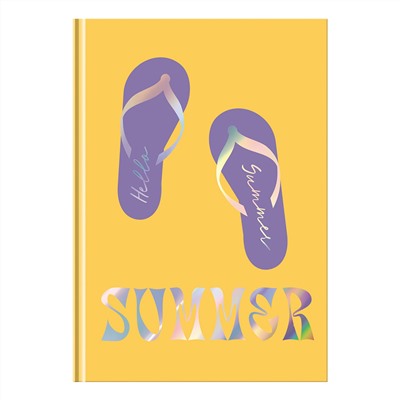 Записная книжка А5 80л. BG "Summer", матовая ламинация, тиснение голографической фольгой, блок в точку, 100 гр/м2