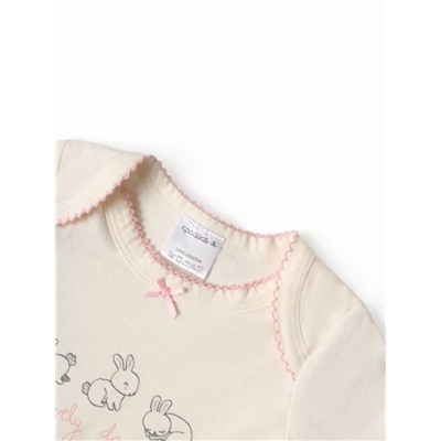 Костюм (джемпер, штанишки, боди) Крошка Я, рост 86-92 см, бежевый/розовый