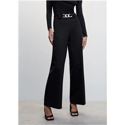 Pantalón detalle cadena -  Mujer | MANGO OUTLET España