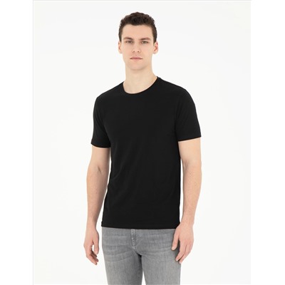Black Slim Fit Basic T -For