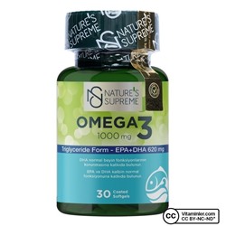 Nature's Supreme Omega 3 1000 мг 30 капсул
