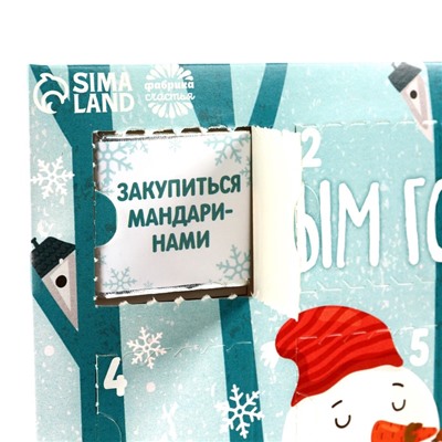 Адвент-календарь новогодний «Зимний чек-лист», с шоколадом, 5 гр 12 шт