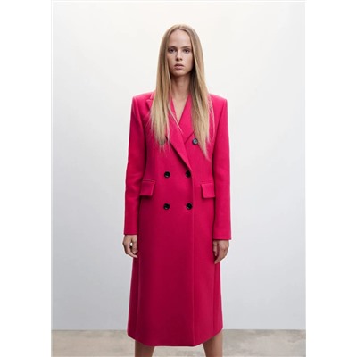Abrigo lana cruzado -  Mujer | MANGO OUTLET España