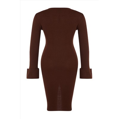 Brown Vummer Knitwear Большое размеры платье tbbaw23ah00005