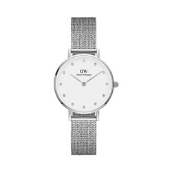 Reloj de cuarzo de acero Sterling - Plateado y blanco