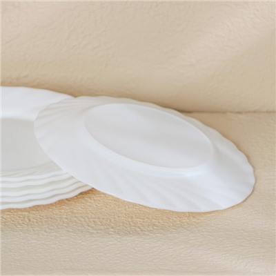 Тарелки Luminarc TRIANON, d=16 см, пирожковые, набор 6 шт., стеклокерамика, белые