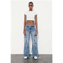 JEANS TRF CARGO TIRO MEDIO