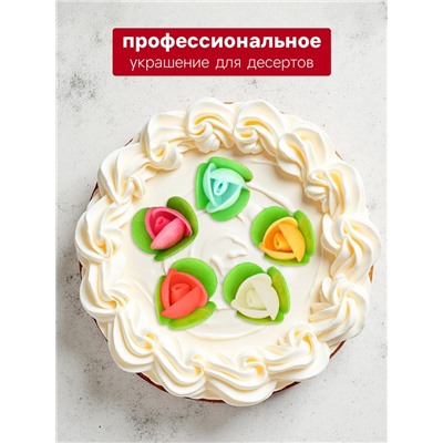 Вафельные пионы на трилистнике, микс, 180 шт.