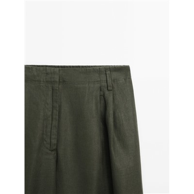 Pantalón doble pinza 100% lino