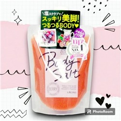 Солевой скраб "JUICY CLEANSE" для тела с арган. маслом, экстр. пассифлоры и цветка граната 300 гр