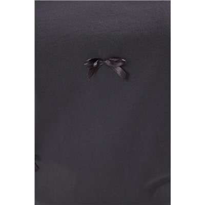 Антрацит лук/лента детальная футболка Basic Fit Big Size TBBSS25BF00052