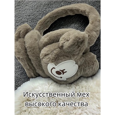 Меховые наушники Мики Маус детские 2-14 лет регулируемые Арт 8 тип 1